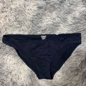 aerie Navy Eyelet Swim Bikini Bottom